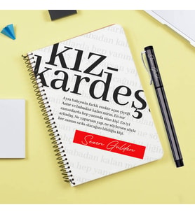 Kız Kardeşe Hediye Kişiye Özel Defter ve Kalem