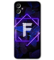 Galaxy A05 Kılıf HD Desen Baskılı Kılıf - Dark Neon Yaprak F Harfi
