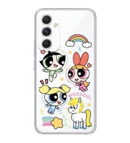 Samsung Galaxy A24 Uyumlu Powerpuff Girls Desenli Şeffaf Telefon Kılıfı
