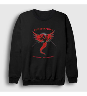 Presmono Unisex Siyah Angel The Offspring Sweatshirt 176887tt