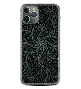Apple iPhone 11 12 13 14 Pro Max Kılıf Desemli Silikon Sarmaşıklar 1675