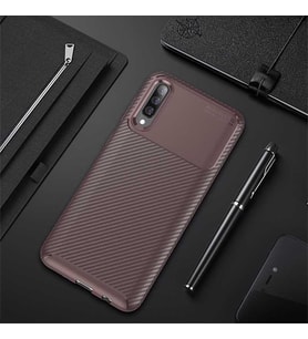 Xiaomi Mi 9 Kılıf Esnek Soft Karbon Tasarım Legion Serisi (Kahverengi)