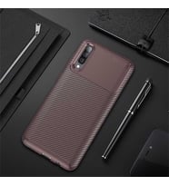 Xiaomi Mi 9 Kılıf Esnek Soft Karbon Tasarım Legion Serisi (Kahverengi)
