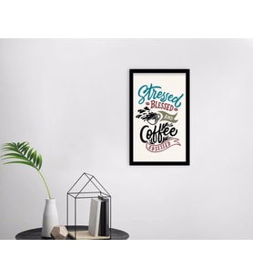 BK Home Coffee Tasarımlı Dekoratif Ahşap Siyah Çerçeveli Tablo-3
