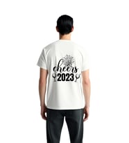 Cheers 2023 Kutlama Teması Baskılı Erkek Tişört