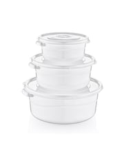 3 LÜ YUVARLAK MİKROFRESH TENCERE (0,5+1+2 L) -1516-02