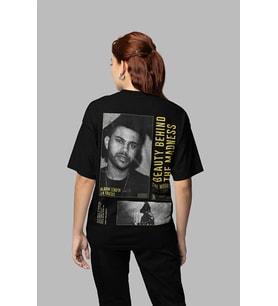 Tasarım The Weeknd Baskılı Unisex Oversize Rapper Tişört