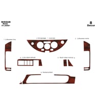 Meriç® Nissan Note Ön Torpido Kaplama Maun 8 Parça 2006-2011 (Maun)