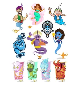 Cin Sticker Set-1 11 Parça Telefon, Tablet, Defter, Laptop Sticker