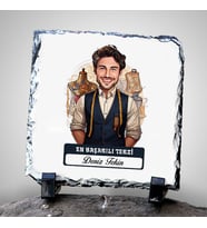 Kişiye Özel Hediye Karikatürlü En İyi Erkek Terzi Dekoratif Taş