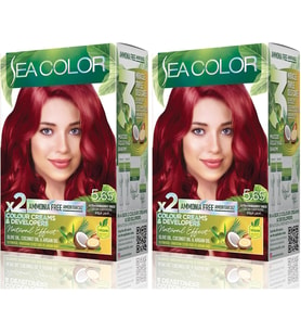 Sea Color Amonyaksız, Vegan, Doğal, Besleyici Kalıcı Saç Boyası%100 Beyaz Kapama (1 Paket 2 X 50 Ml