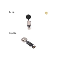 iPhone 8 Home Tuşu - Siyah / Uzay Grisi Orta Tuş Butonu Parmak izi butonu açma-kapama butonu açma-kapama tuşu yan güç tuşu power tuşu home tuşu touch id parmak izi sensörü