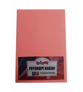 A4 Renkli Fotokopi Kağıdı Fosforlu Pembe 100 Lü Paket