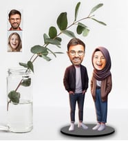 Kişiye Özel Sevgili Tasarımlı Karikatür Ahşap Biblo Model-46