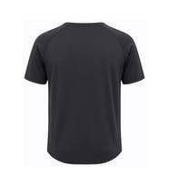 Ghassy Co. Erkek Reglan Oval Kesim %100 Pamuk Yumuşak Dokulu Bisiklet Yaka T-shirt (Füme)