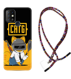 INFINIX Hot 8 9 10 11S Hot 10 Play 10T Kılıf Boyun Asklı Rasta Silikon Cat G 1677