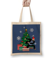 Captain Haddock Around The Christmas Tree Tintin Bez Çanta Uzun Saplı