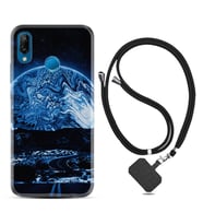 Huawei P20 Lite Mate 10 20 Lite Pro P40 Lite KılıfBoyun Askılı Silikon Mavi Gece 1605