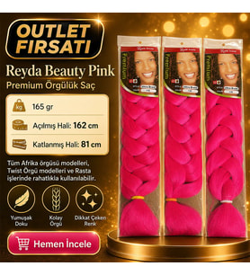 3 Paket - Afrika Örgüsü Ve Rasta İçin Sentetik Saç PINK