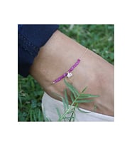 Rose Zirkon Taşlı Fil Figürlü Ametist Taşlı Halhal