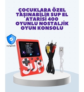 Şarjlı Taşınabilir El Oyun Konsolu 400 Oyun