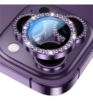 BİNANO IPHONE 15 PRO/15 PRO MAX TAŞLI MOR KAMERA KORUYUCU