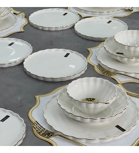 Royking Twist Gold 24 Parça Yemek Takımı HRN 017
