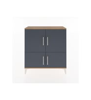 Arges Şifonyer 3 Raflı 4 Kapaklı 88x30x96 Çam-Antrasit