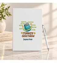 Türkçe Öğretmenine İsme Özel Defter ve Kalem Seti