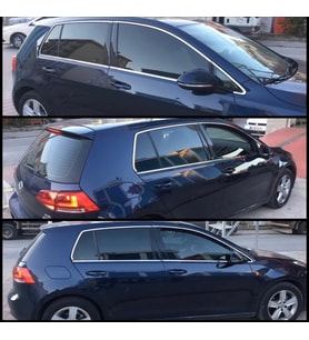 Kml34tuning55 Volkswagen Golf 7.5 12 Parça Krom Cam Çıtası 2019 - 2023 12 Parça Paslanmaz Çelik Ithal