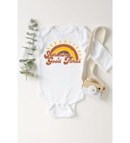 Unisex Bebek Beyaz Sunshine Uzun Kol Çıtçıtlı Body