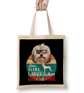 This Girl Loves Her Great Dog Bez Çanta Uzun Saplı