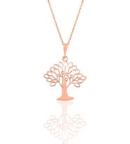 Söğütlü Silver Gümüş rose ağaç kolye