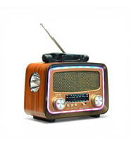 Nostalji Mini Fenerli Radyo,Bluetooth Özellikli Ledli Nostaljik Radyo