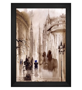 Manzara Temalı Kanvas Tablo 50 x 70 cm Siyah Çerçeve