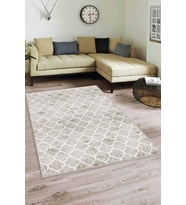 Yeşil Fas Desen Kaymaz Taban Makinede Yıkanabilir Halı FS05 - 100 x 160 cm