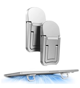 1 Çift Yapışkanlı Katlanabilir Laptop Standı – Mini Notebook Yükseltici, Taşınabilir Kaymaz Laptop Ayağı