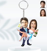 Kişiye Özel Sevgili Model  Ahşap Anahtarlık-14