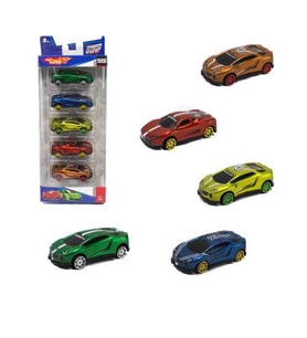 1:60 Ölçek Metal Süper Model Arabalar 5'li Set 7 Cm (Çok Renkli)