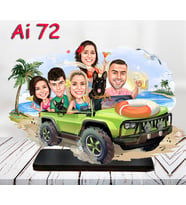 KİŞİYE ÖZEL KARİKATÜR BİBLO AİLE
