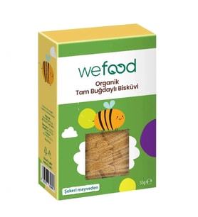 Wefood Organik Kids Tam Buğdaylı Bisküvi 55 Gr