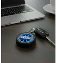 Audi Uyumlu Özel Tasarım Araba Anahtarlığı - Premium Hafif ve Dayanıklı Anahtarlık (Mavi)