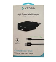 KENSA ÇİFT BAŞLIKLI 12W 2.4A HIZLI ŞARJ SETİ