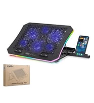 Hadron Dcxaa8 Notebook Soğutucu 6-Fan + Telefon Standı 14-18 RGB Siyah