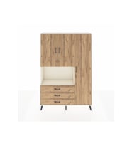 Arges Gardrop 7 Raflı 3 Çekmeceli 3 Kapaklı 132x30x195 Aytaşı-Çam