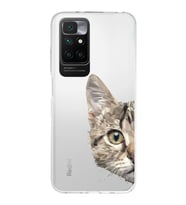 Redmi 10 2022 Uyumlu Kapak Catface Tasarımlı Şeffaf Silikon Kılıf