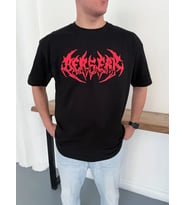 Erkek Baskılı T-Shirt Yazlık Kısa Kol Bisiklet Yaka Rahat Kalıp Tişört - Siyah