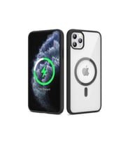 Apple iPhone 11 Pro Uyumlu Kılıf M-safe Wireless Şarj Özellikli Silikon Zore Ege Kapak (Siyah)