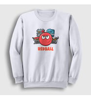 Presmono Unisex Beyaz Crew Oyun Red Ball Sweatshirt 357123tt (Beyaz)
