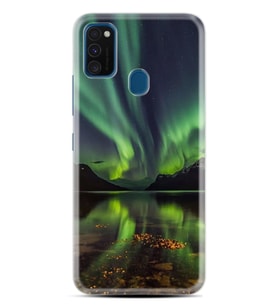 Samsung M21 M22 M23 M30 M31S M32 Kılıf Desenli Silikon Kuzey Işıkları 1327